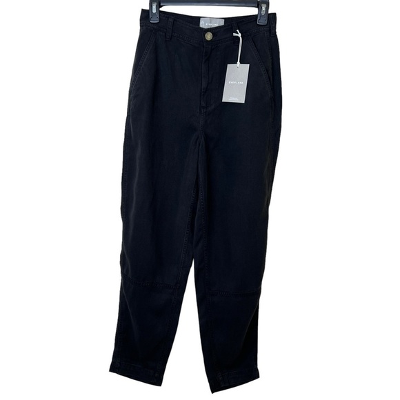 Everlane The TENCEL Relaxed Chino Pants in Black Size 0 - Picture 7 of 11